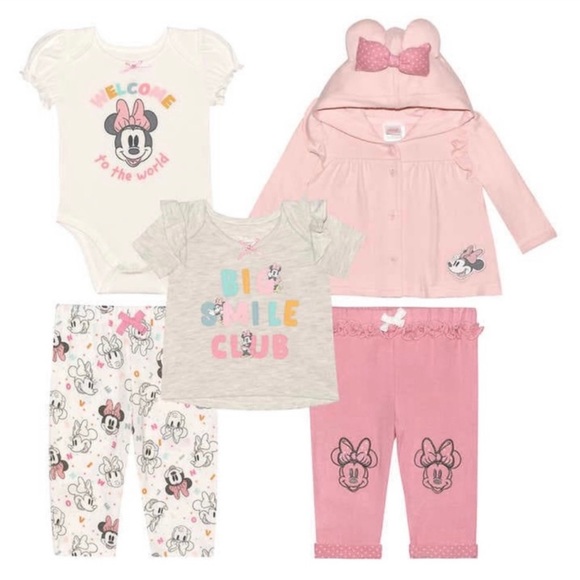 DISNEY Minnie infant 5 piece layette set - Picture 1 of 6